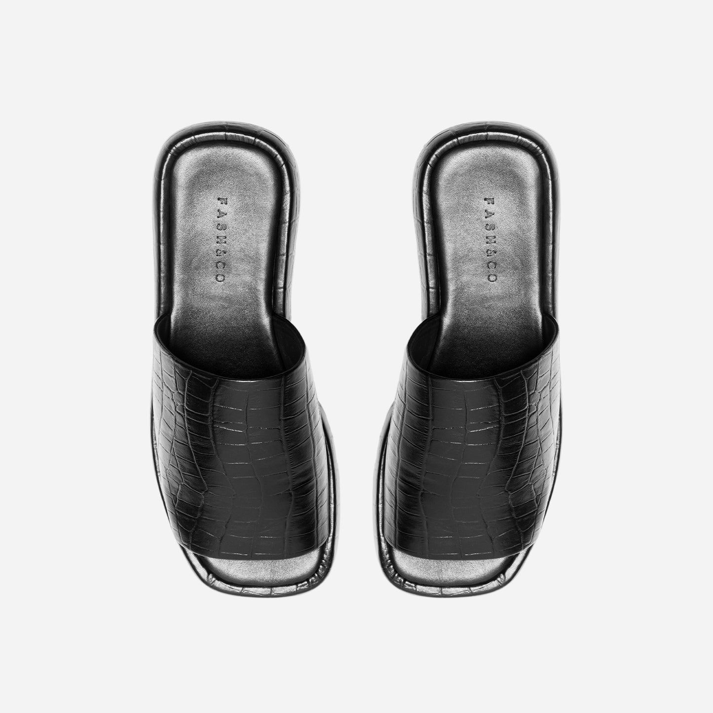 Tamanco Barcelona Croco Black