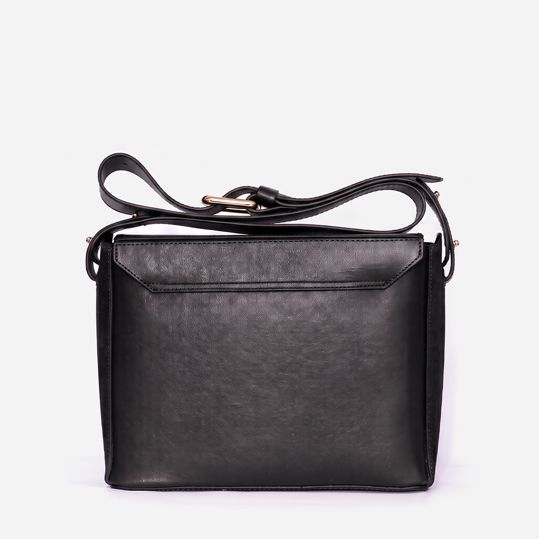 Bolsa de Couro Fringe Black