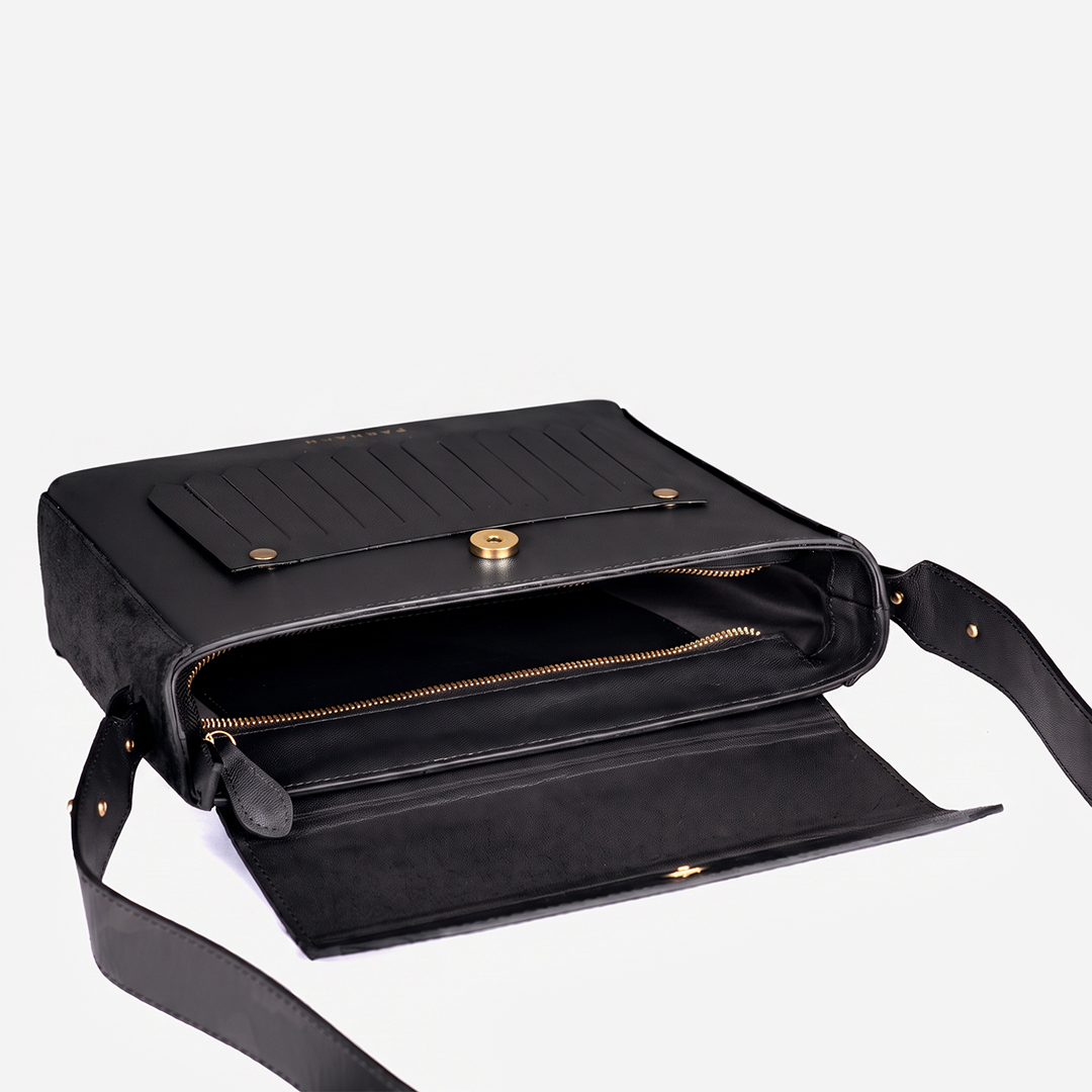 Bolsa de Couro Fringe Black
