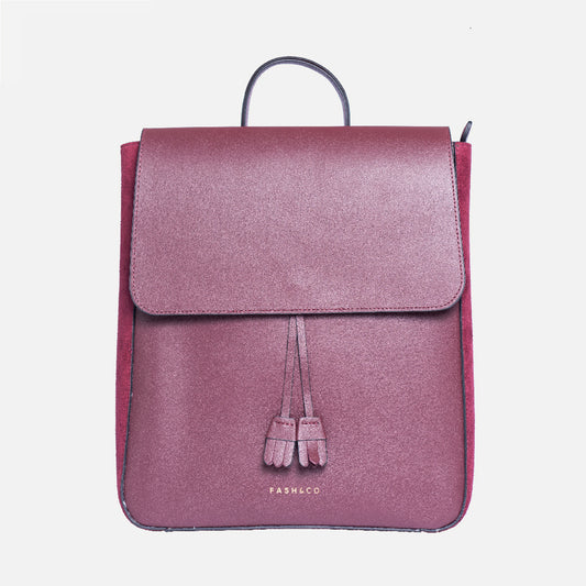 Mochila Grande de Couro Wine