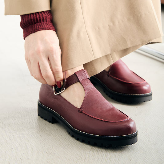 Sapato Mary Jane Wine