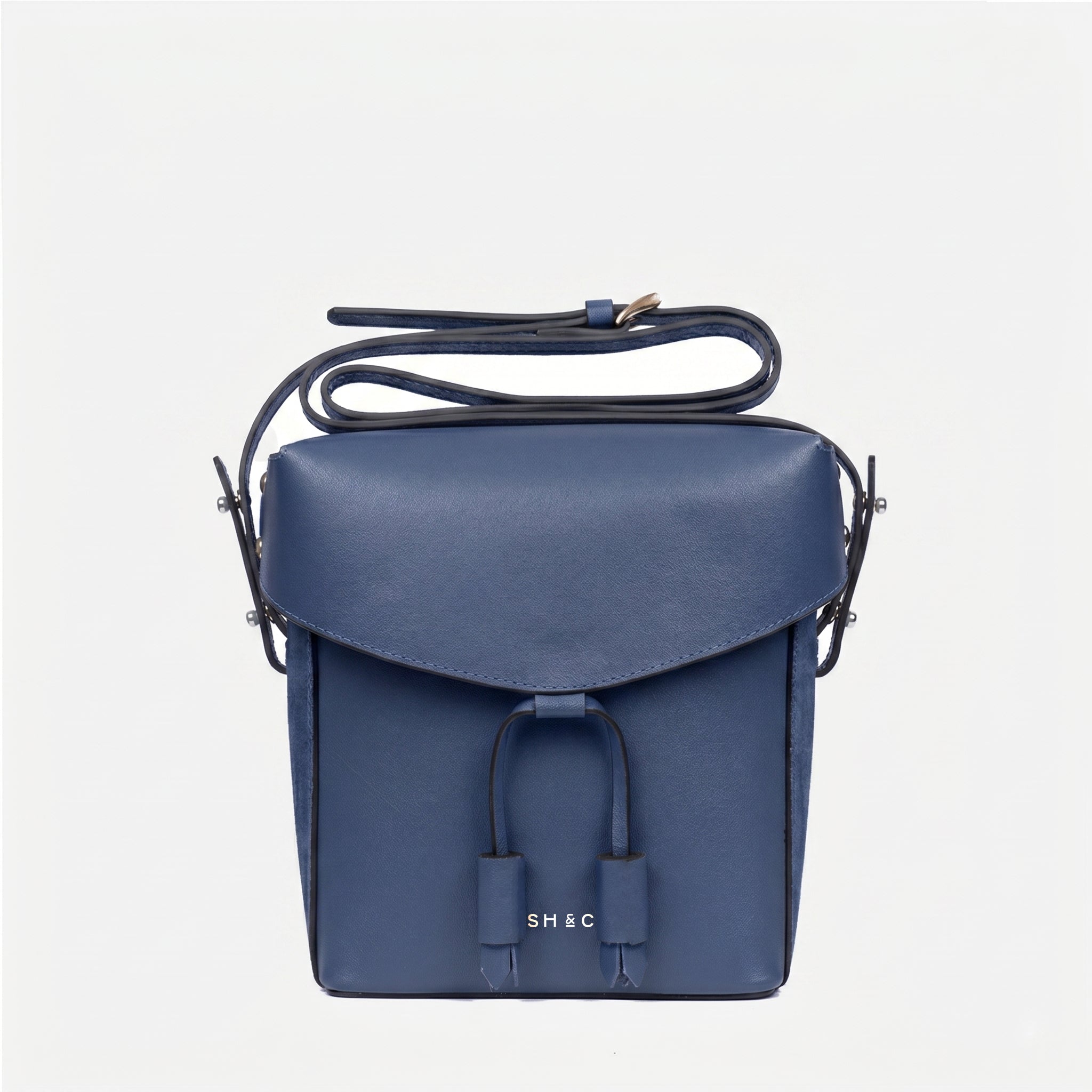 Bolsa Mini de Couro Cosmopolitan Blue Navy
