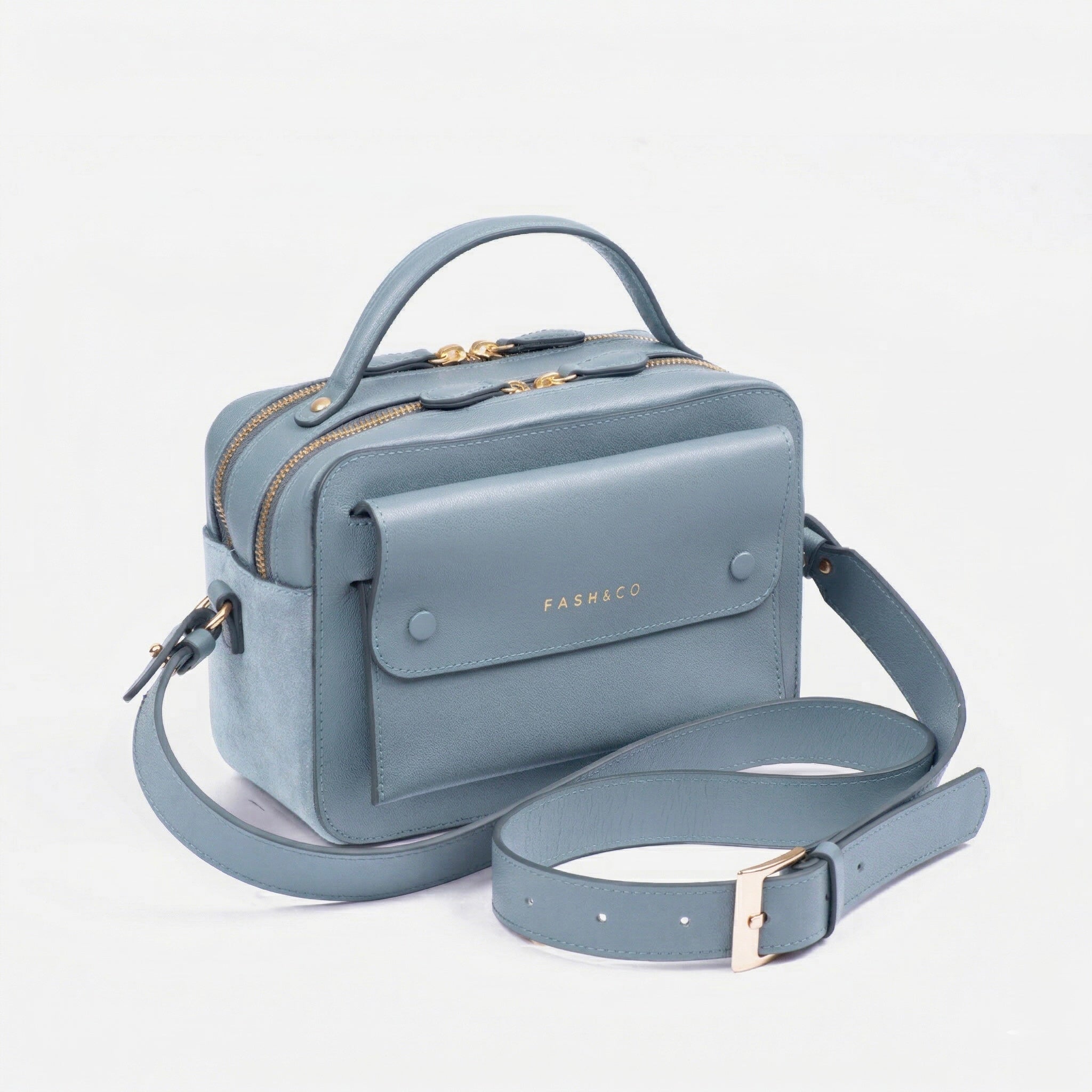 Bolsa de Couro New York Azul Celeste