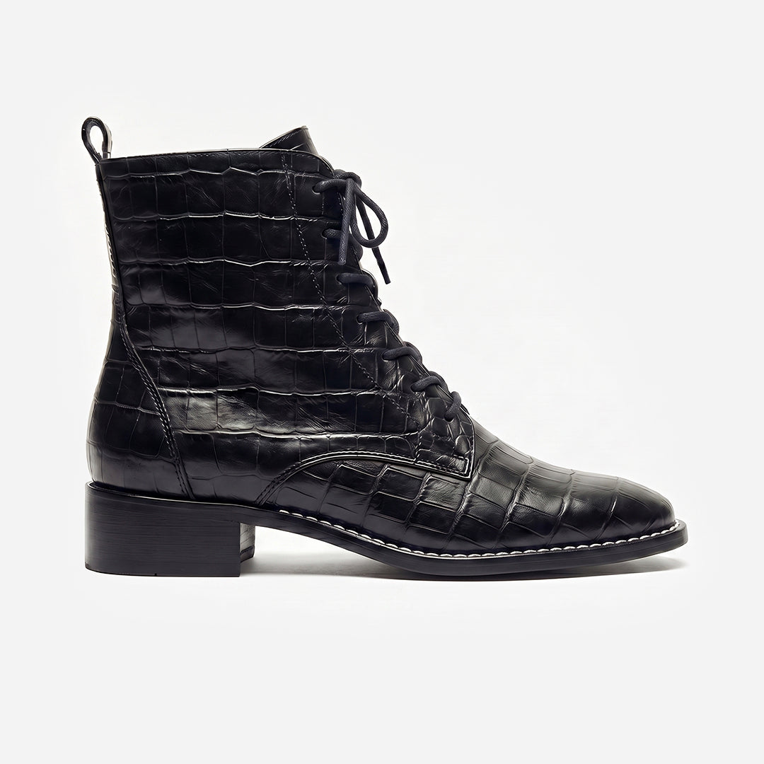 Bota Firenze Croco Black