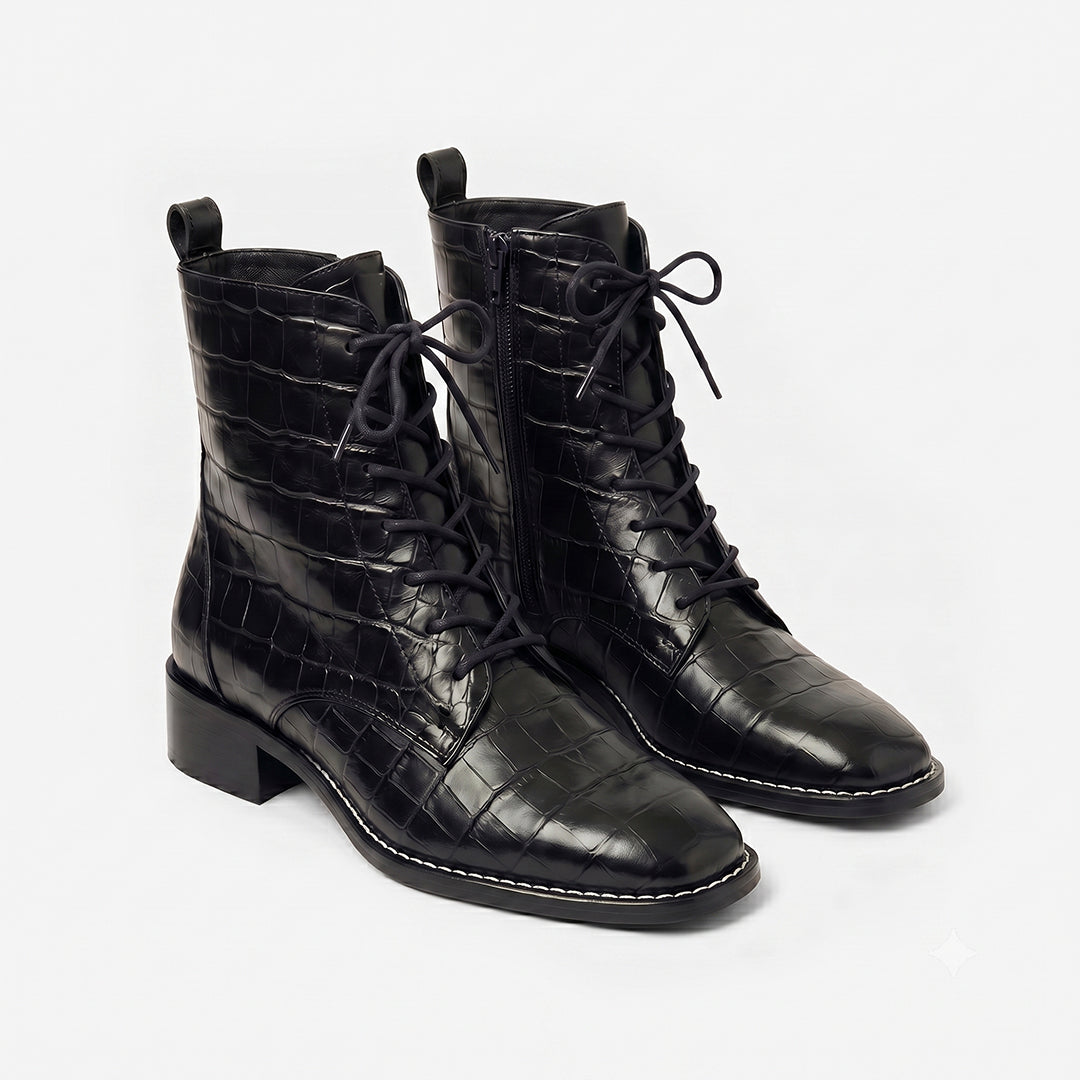 Bota Firenze Croco Black