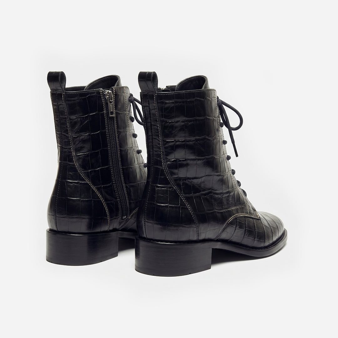 Bota Firenze Croco Black