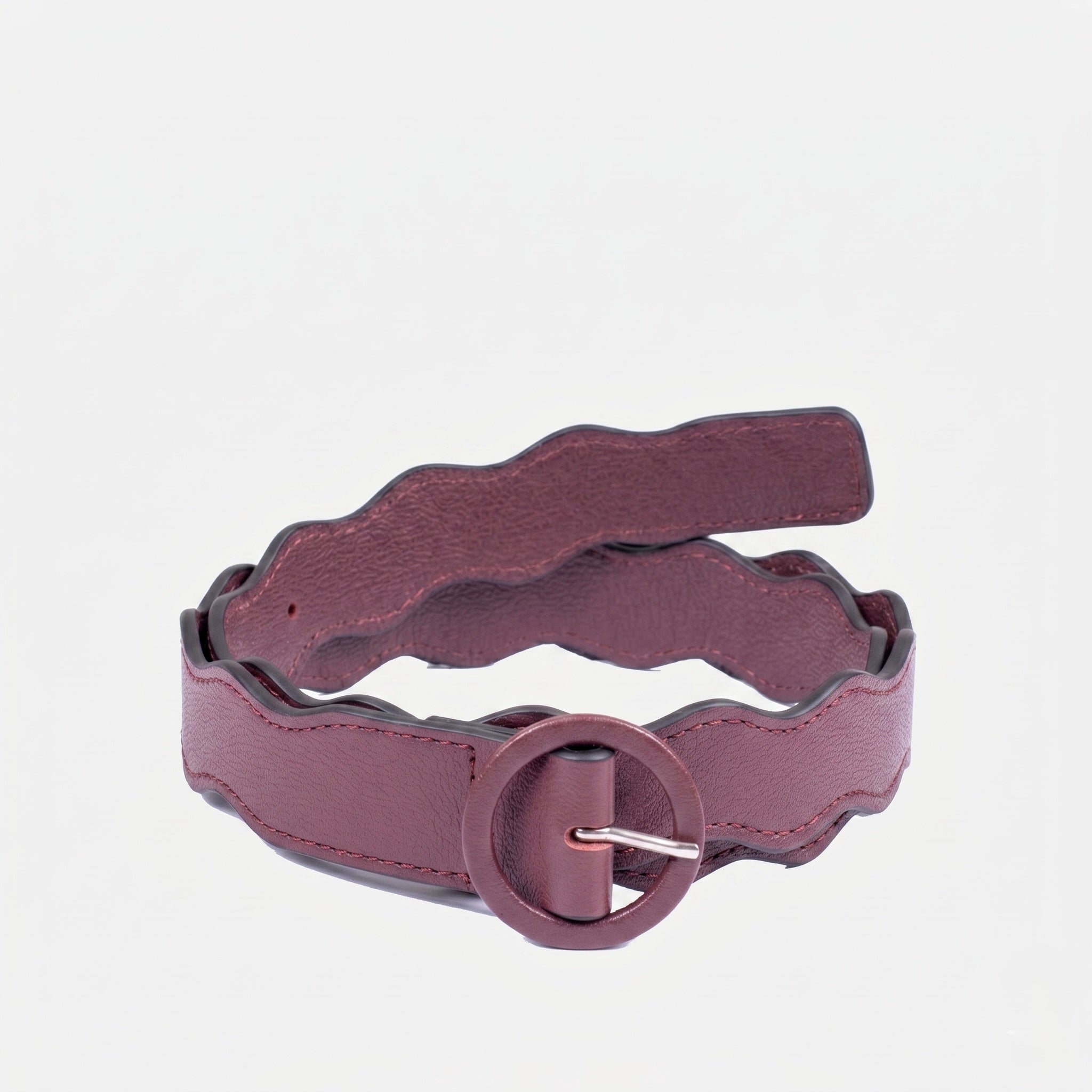 Cinto de Couro Wavy Wine