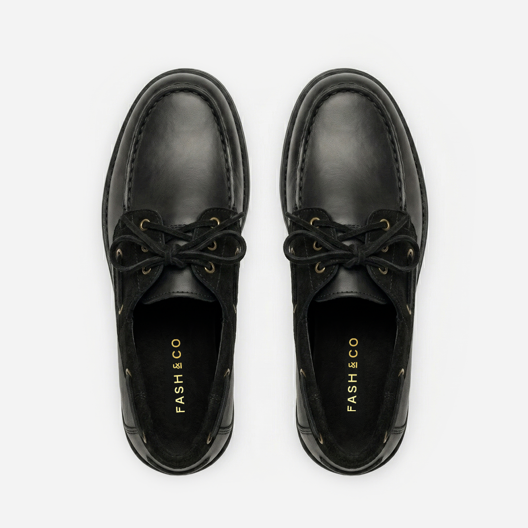 Sapato Dock Side Alba Black