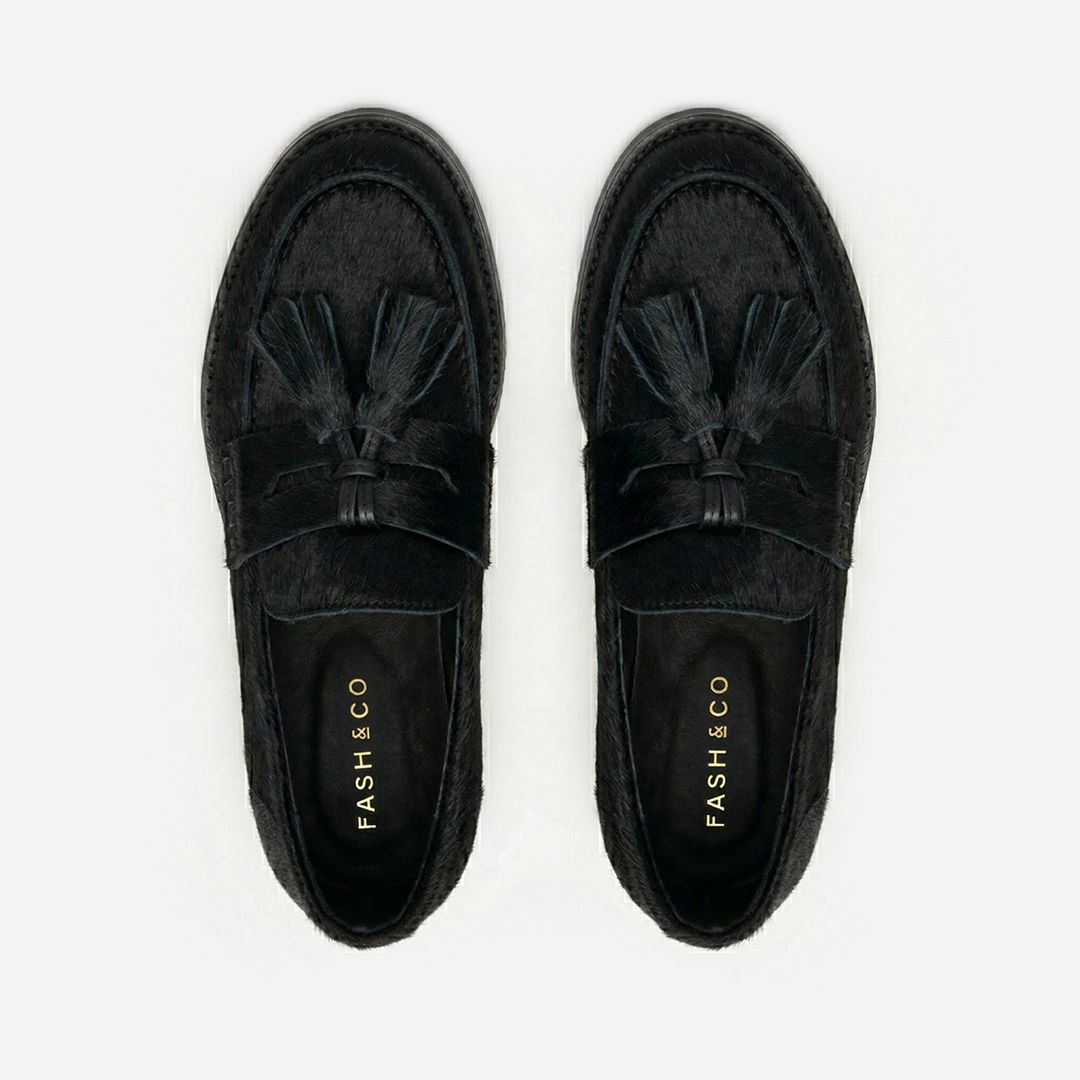 Loafer Penny Couro Pelo Black