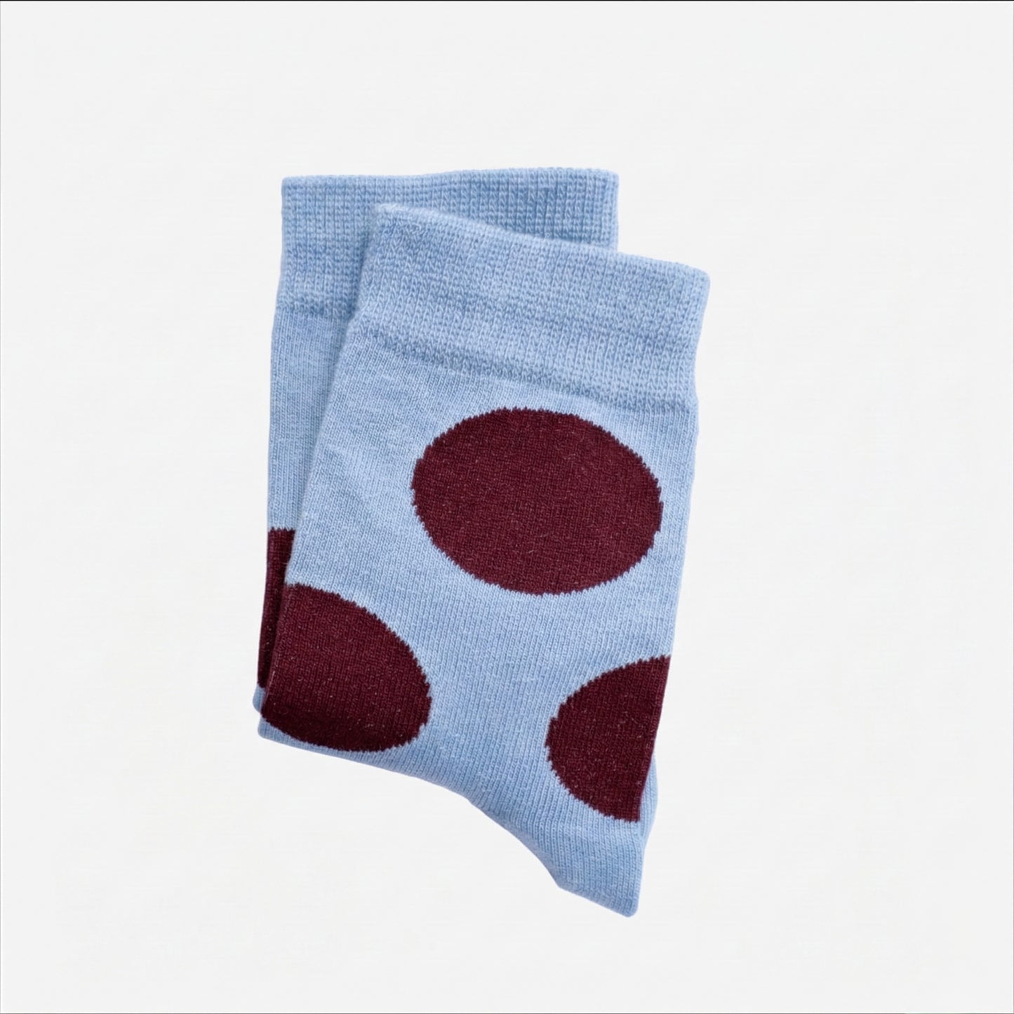 Meia Polka Dots Azul Celeste