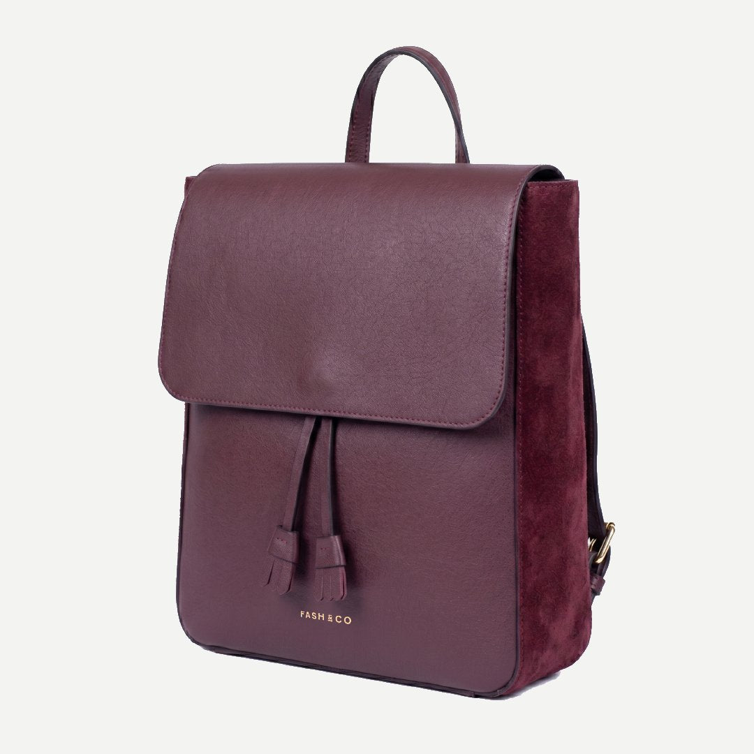 Mochila Grande de Couro Wine