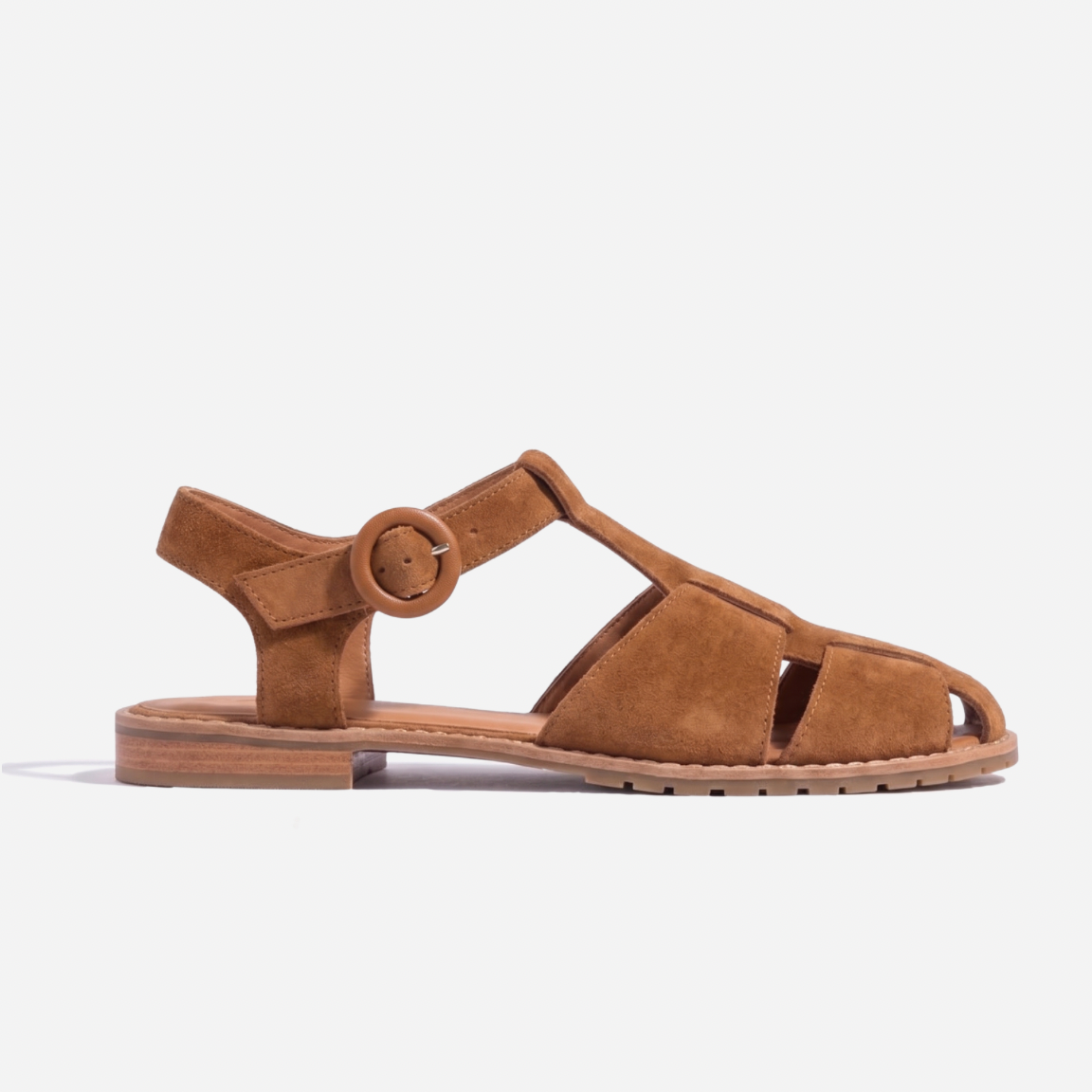 Sandália Fisherman Caramel Camurça