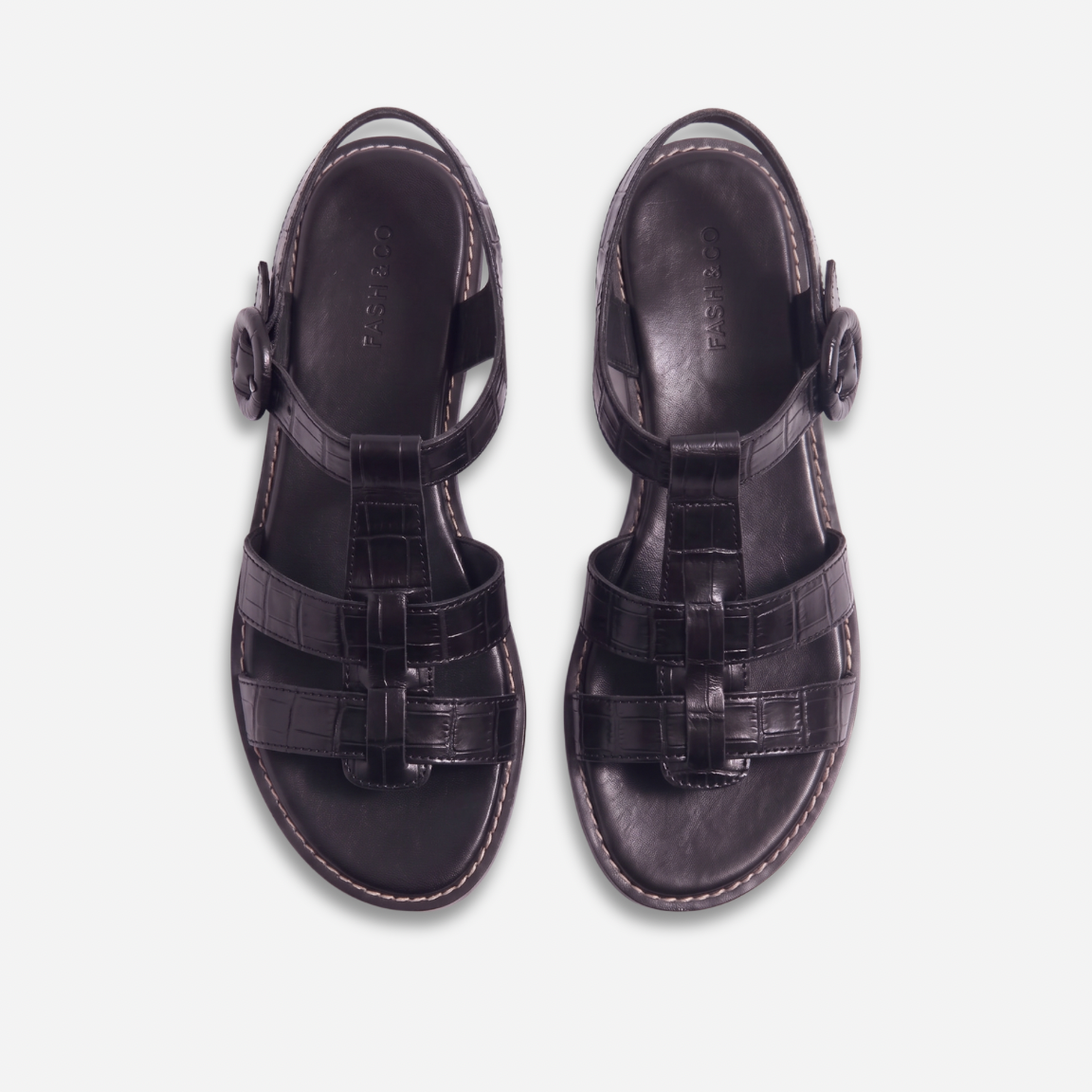 Sandália Loop Croco Black