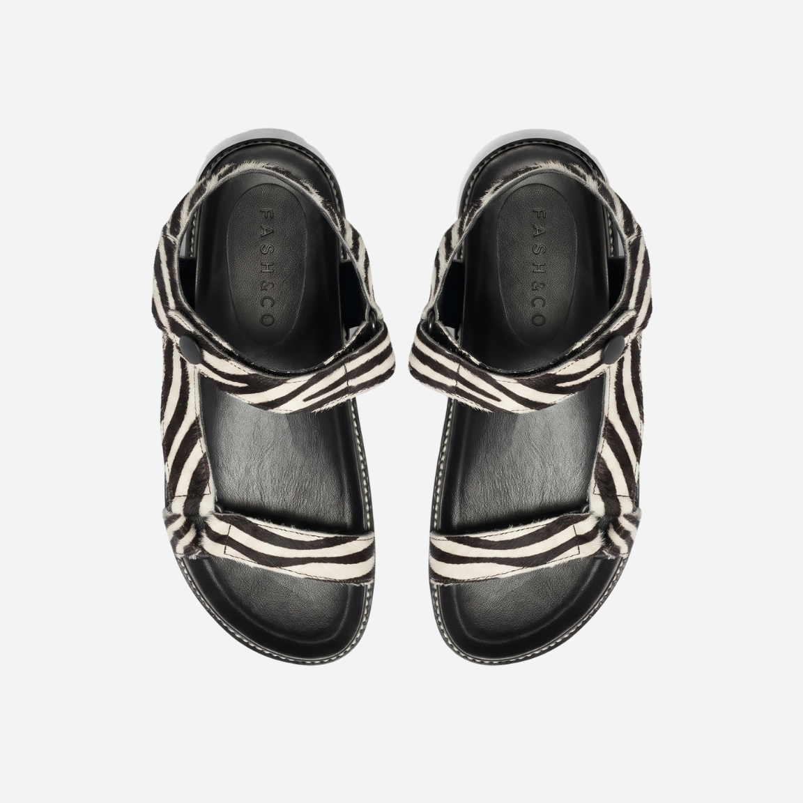 Sandália Papete Chilly Animal Print Zebra