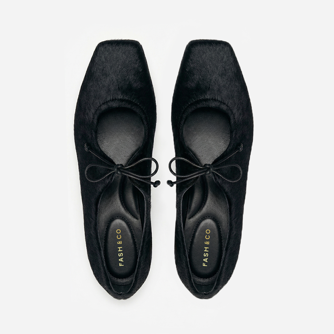 Sapatilha Margot Couro Pelo Black