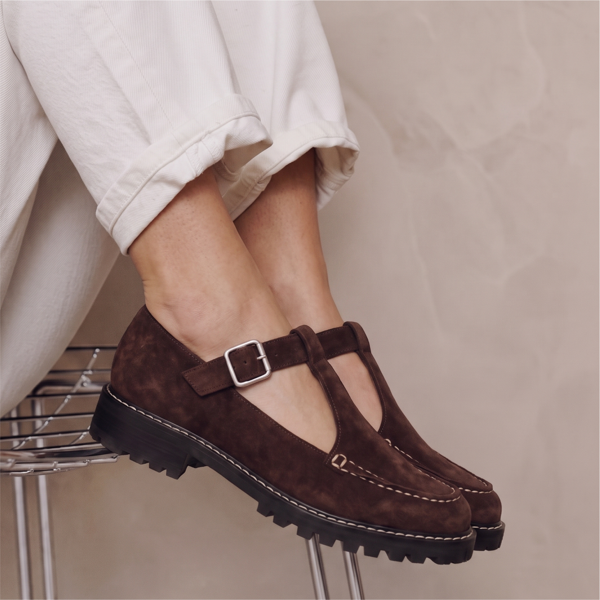 Sapato Mary Jane Brown