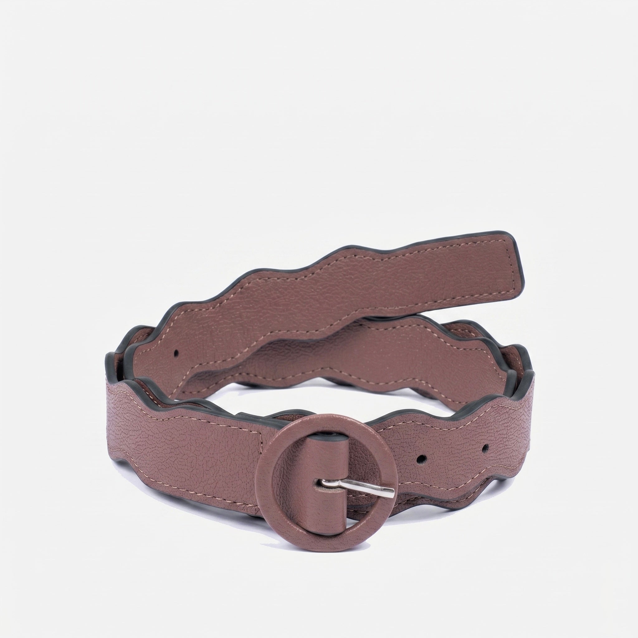 Cinto de Couro Wavy Coffee