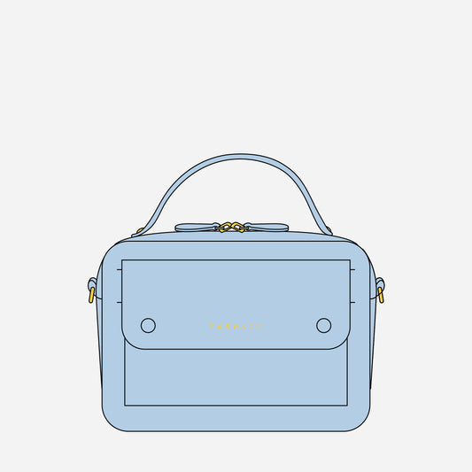 Bolsa de Couro New York Azul Celeste