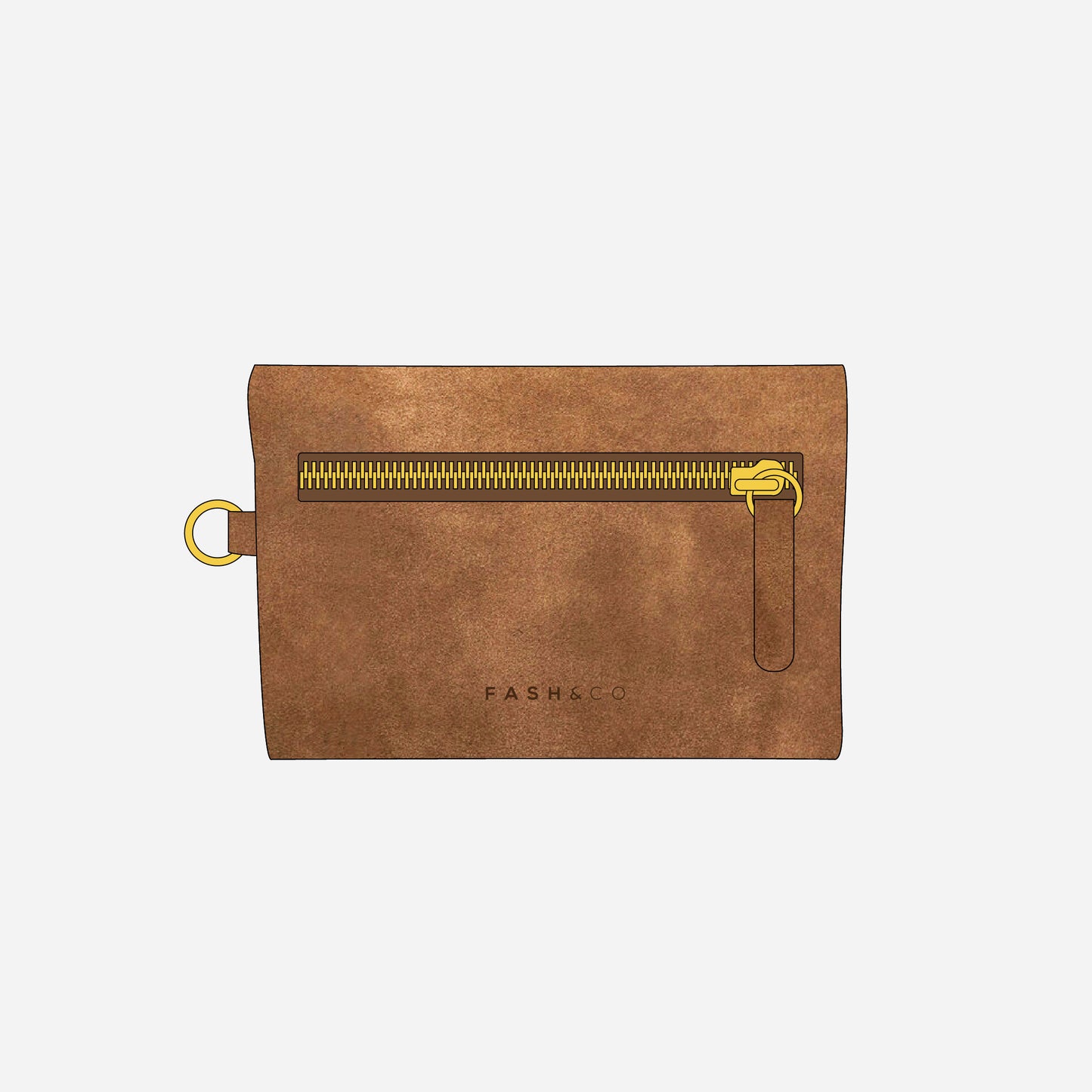 Carteira de Camurça Luck Caramel