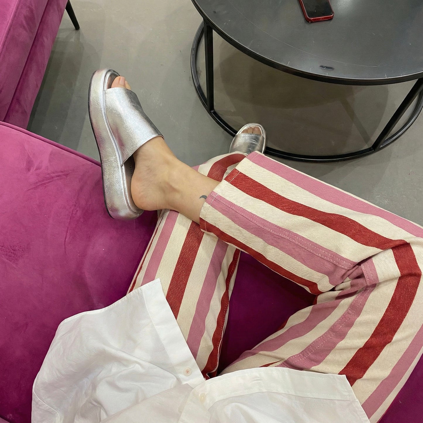 Tamanco Barcelona Silver