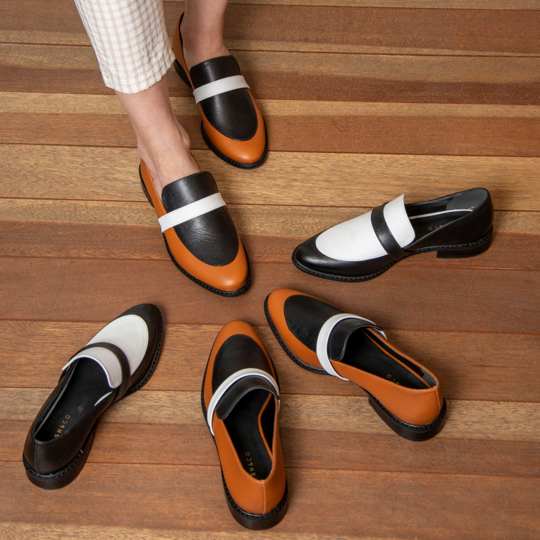 Loafer Sheer Black & Caramel