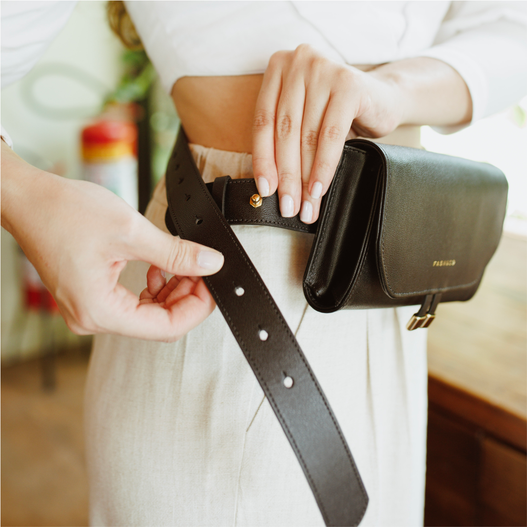 Carteira Pochete de Couro Hit Black