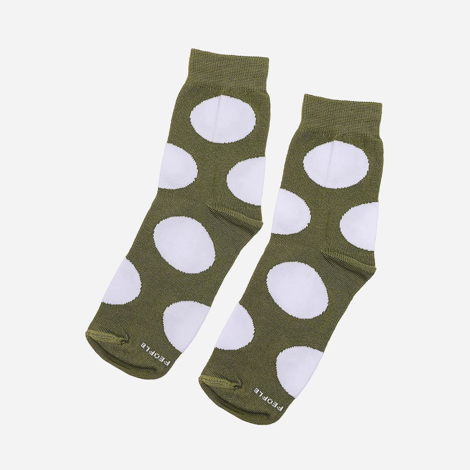 Meia Polka Dots Olive