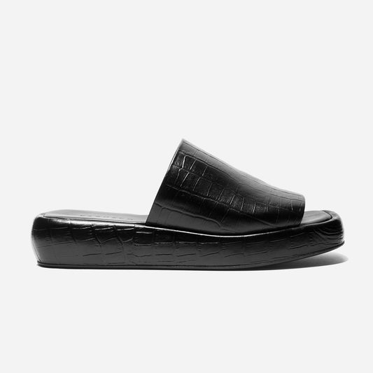 Tamanco Barcelona Croco Black