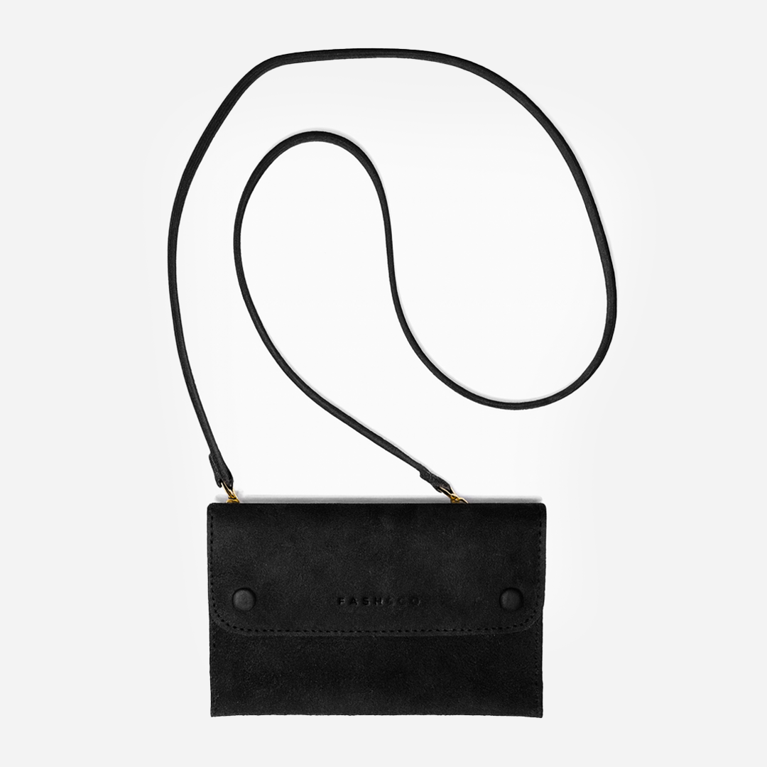 Bolsa de Camurça Porta Celular Brooklyn Black