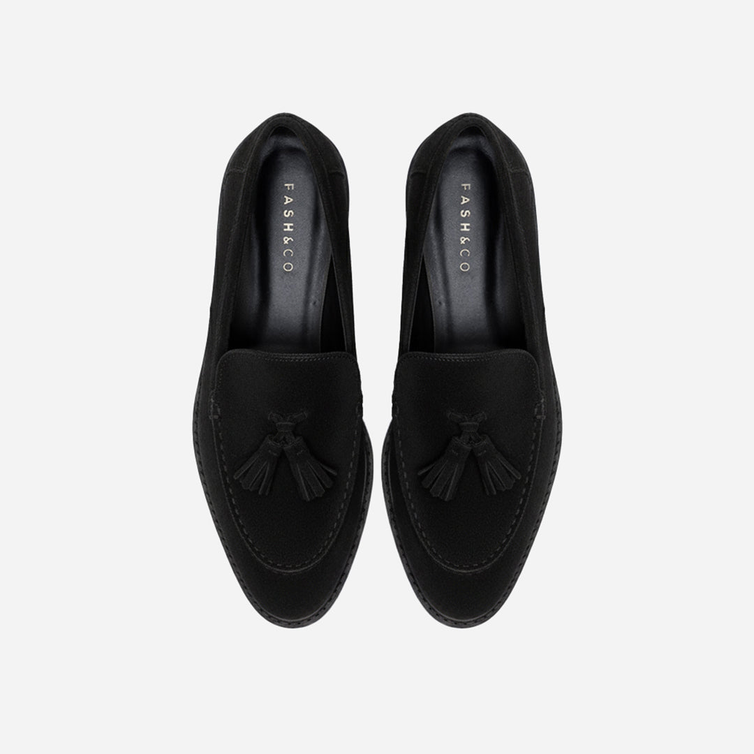 Loafer Charm Camurça Black