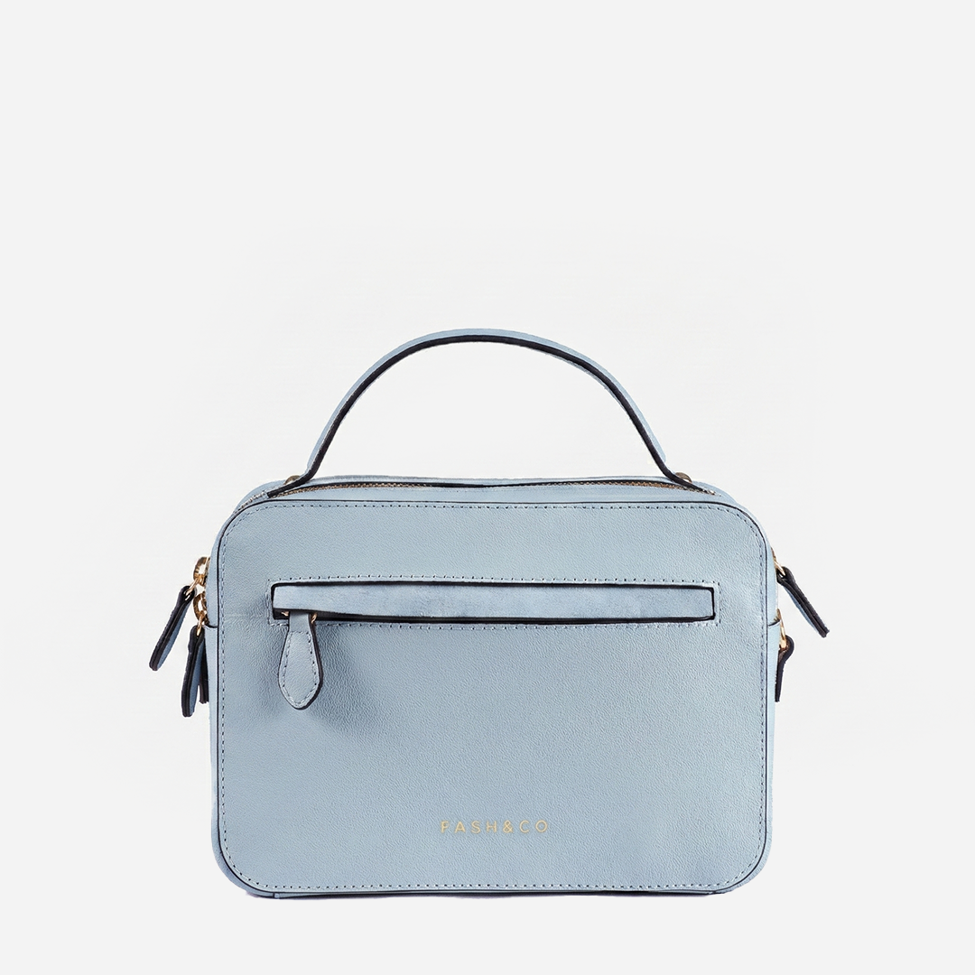 Bolsa de Couro New York Azul Celeste