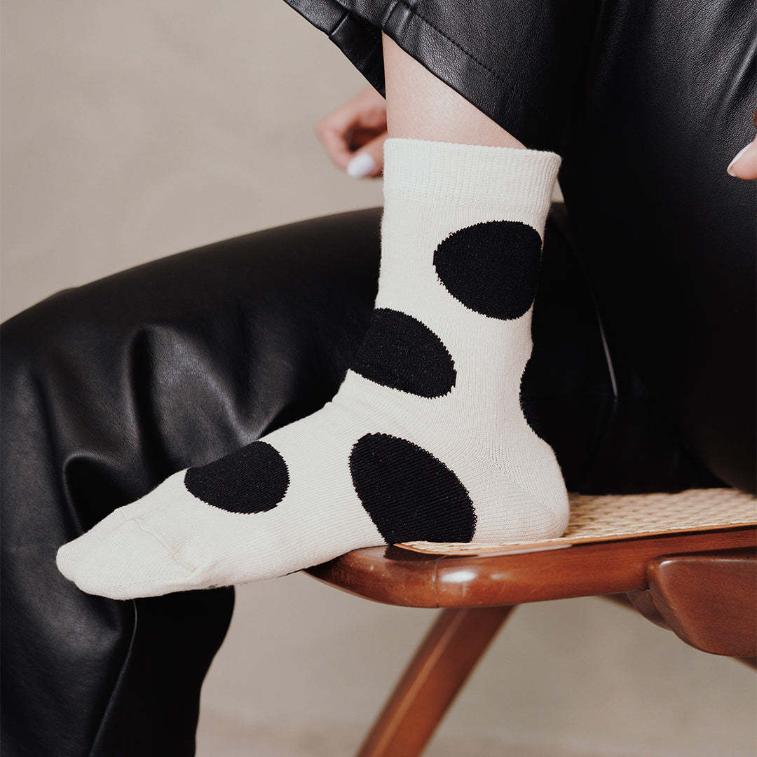 Meia Polka Dots Off-White
