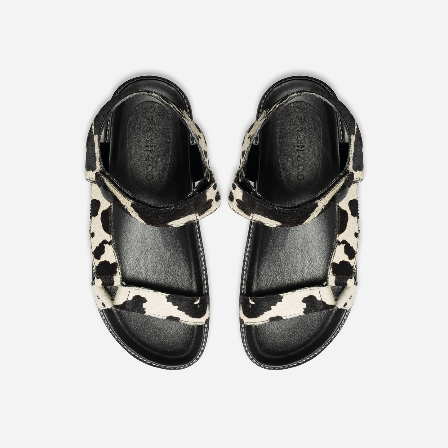 Sandália Papete Chilly Animal Print Vaca