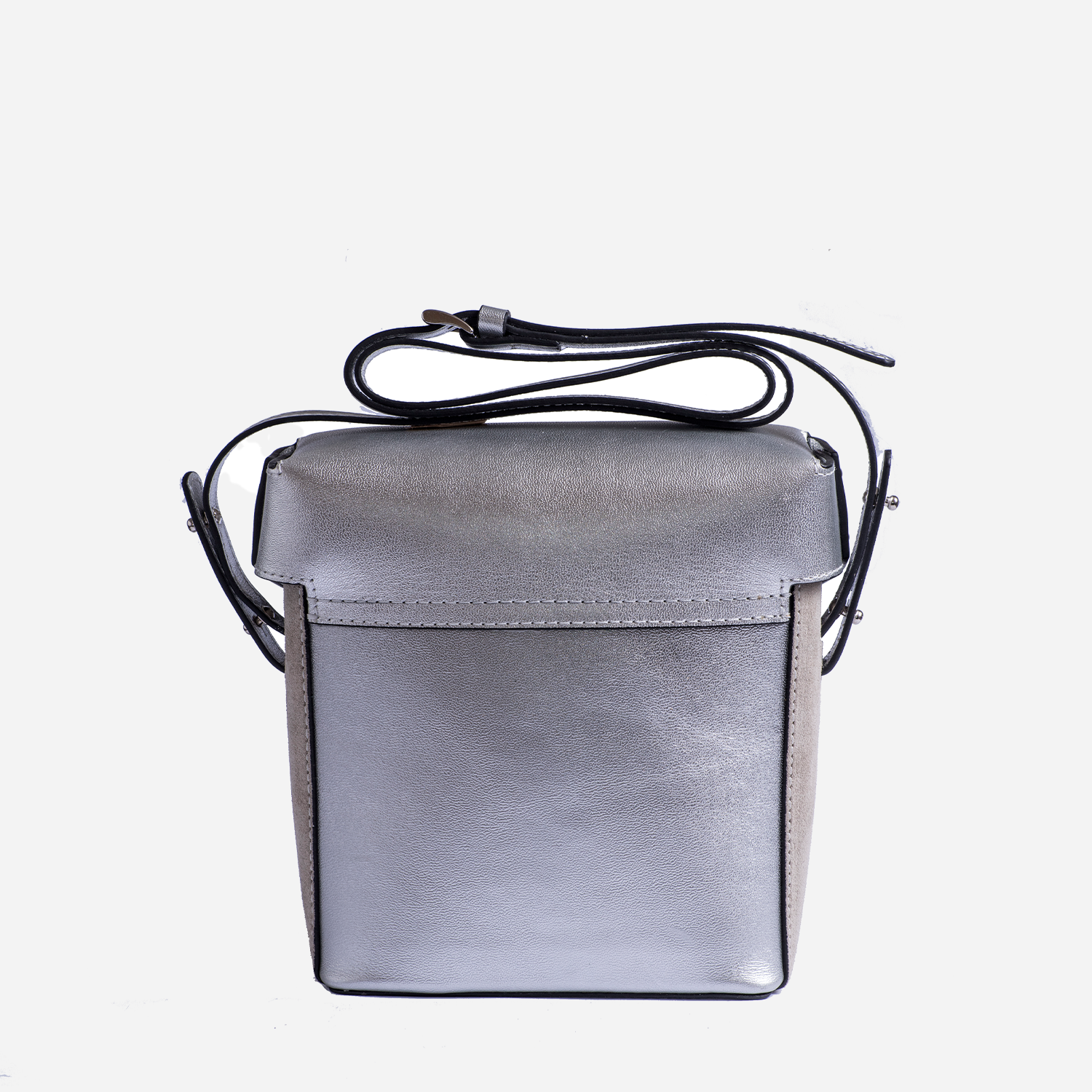 Bolsa Mini de Couro Cosmopolitan Silver