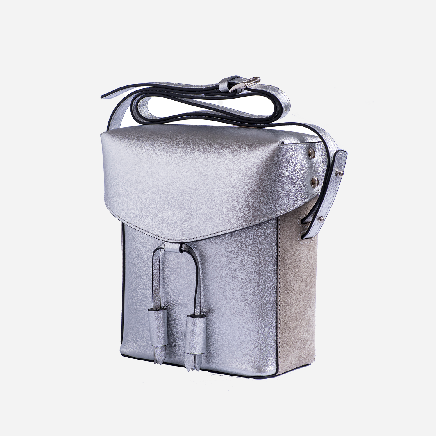Bolsa Mini de Couro Cosmopolitan Silver