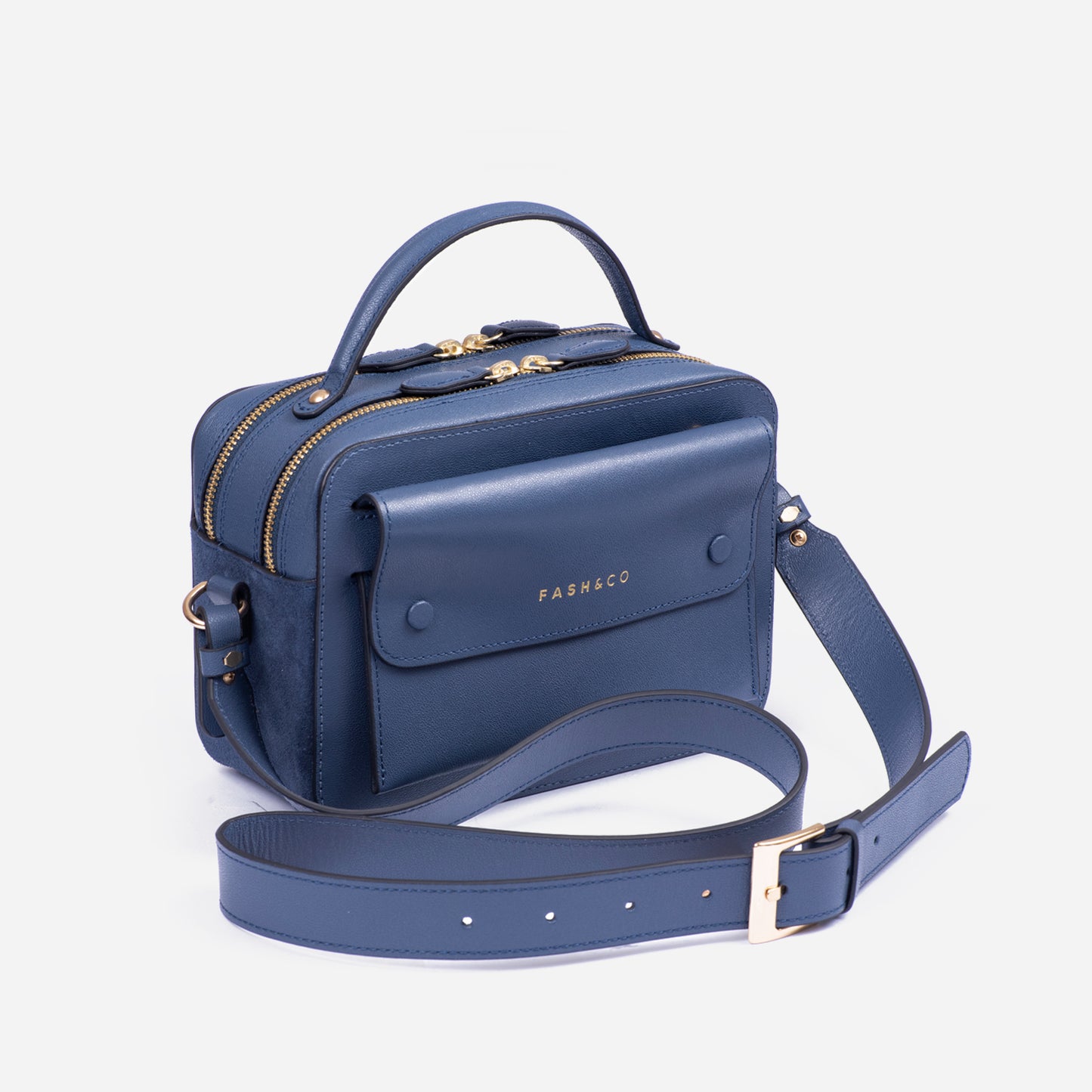 Bolsa de Couro New York Blue Navy