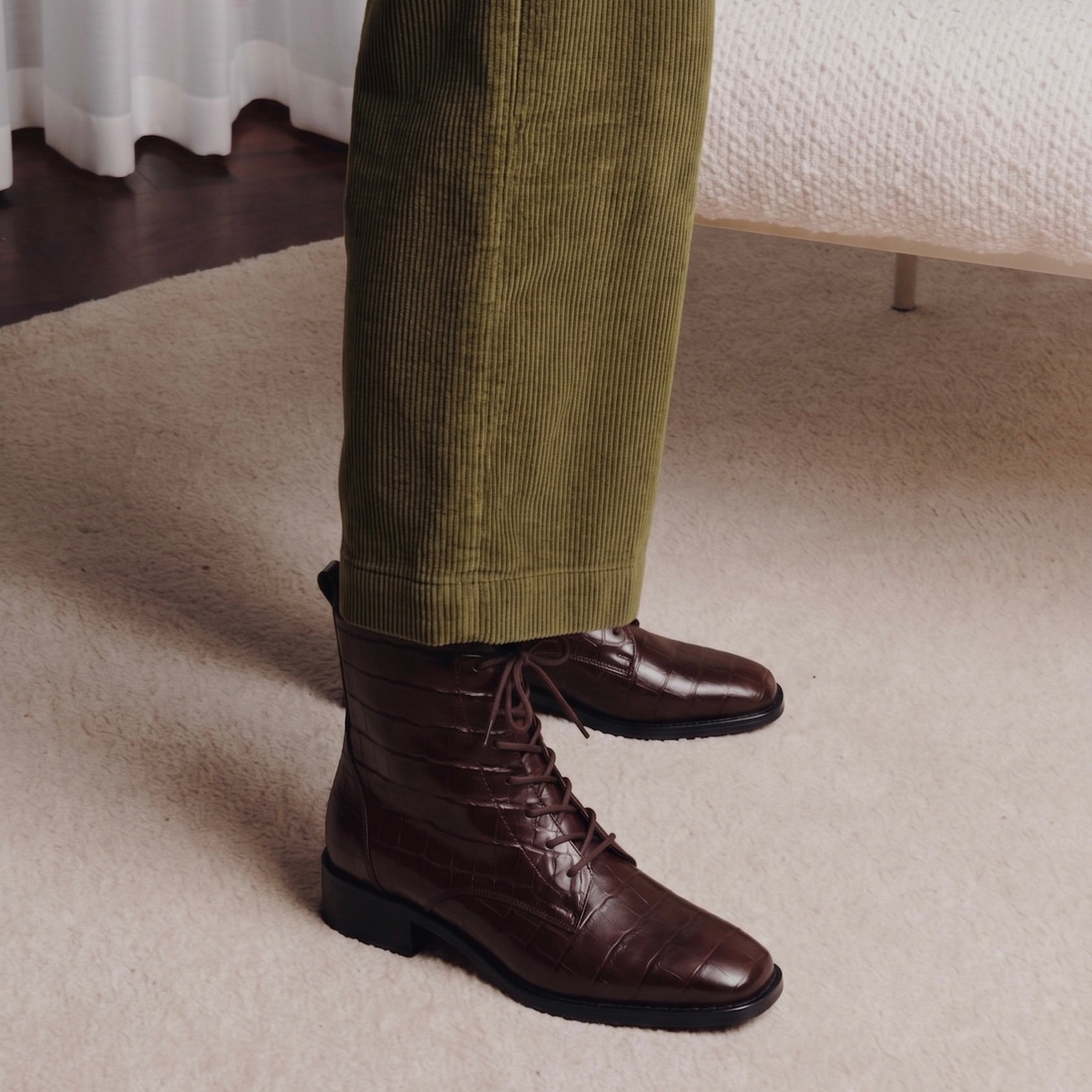 Bota Firenze Croco Brown