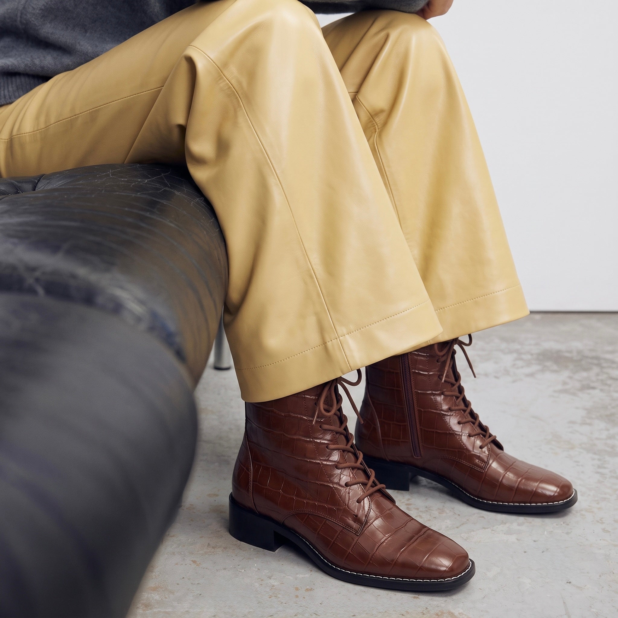 Bota Firenze Croco Brown