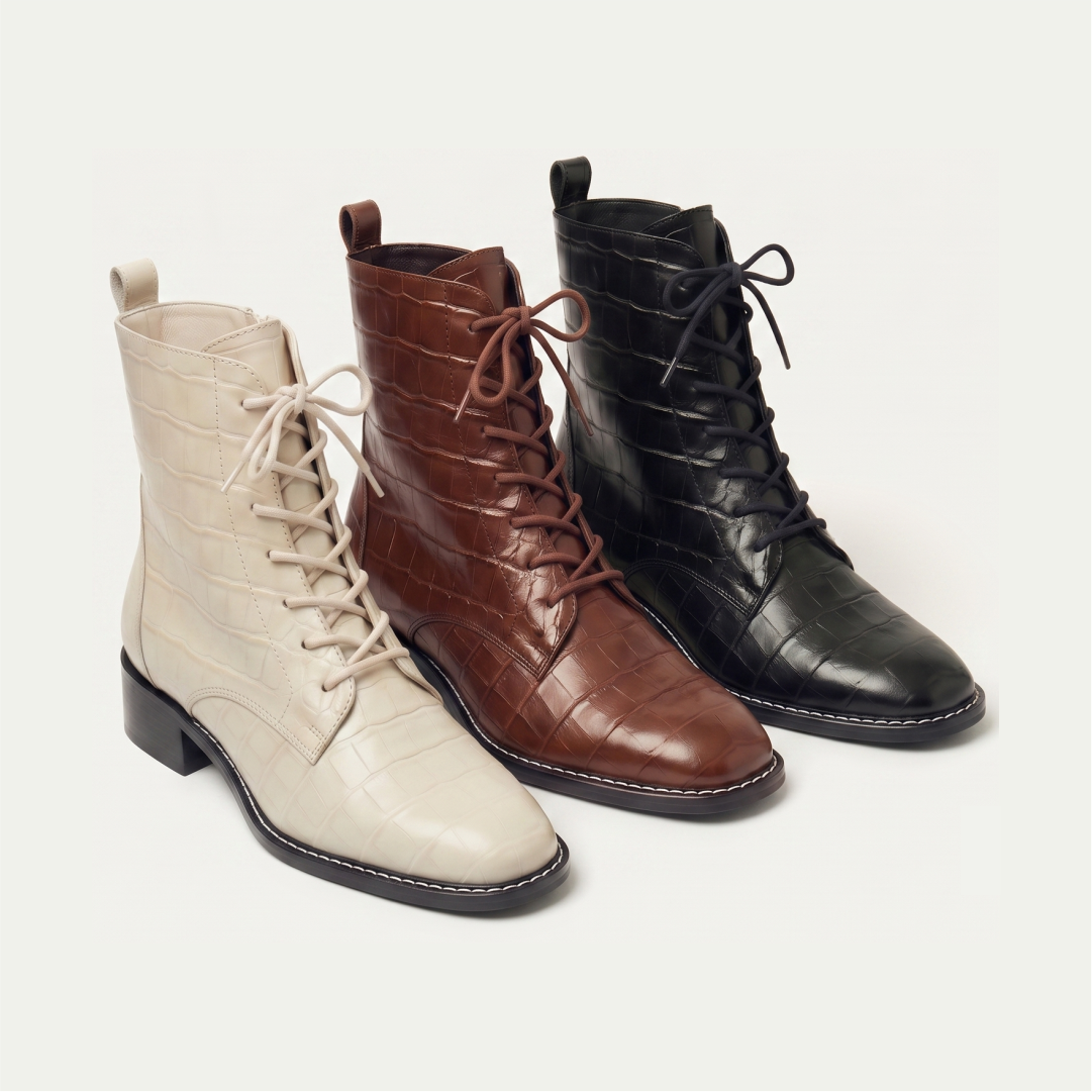 Bota Firenze Croco Black