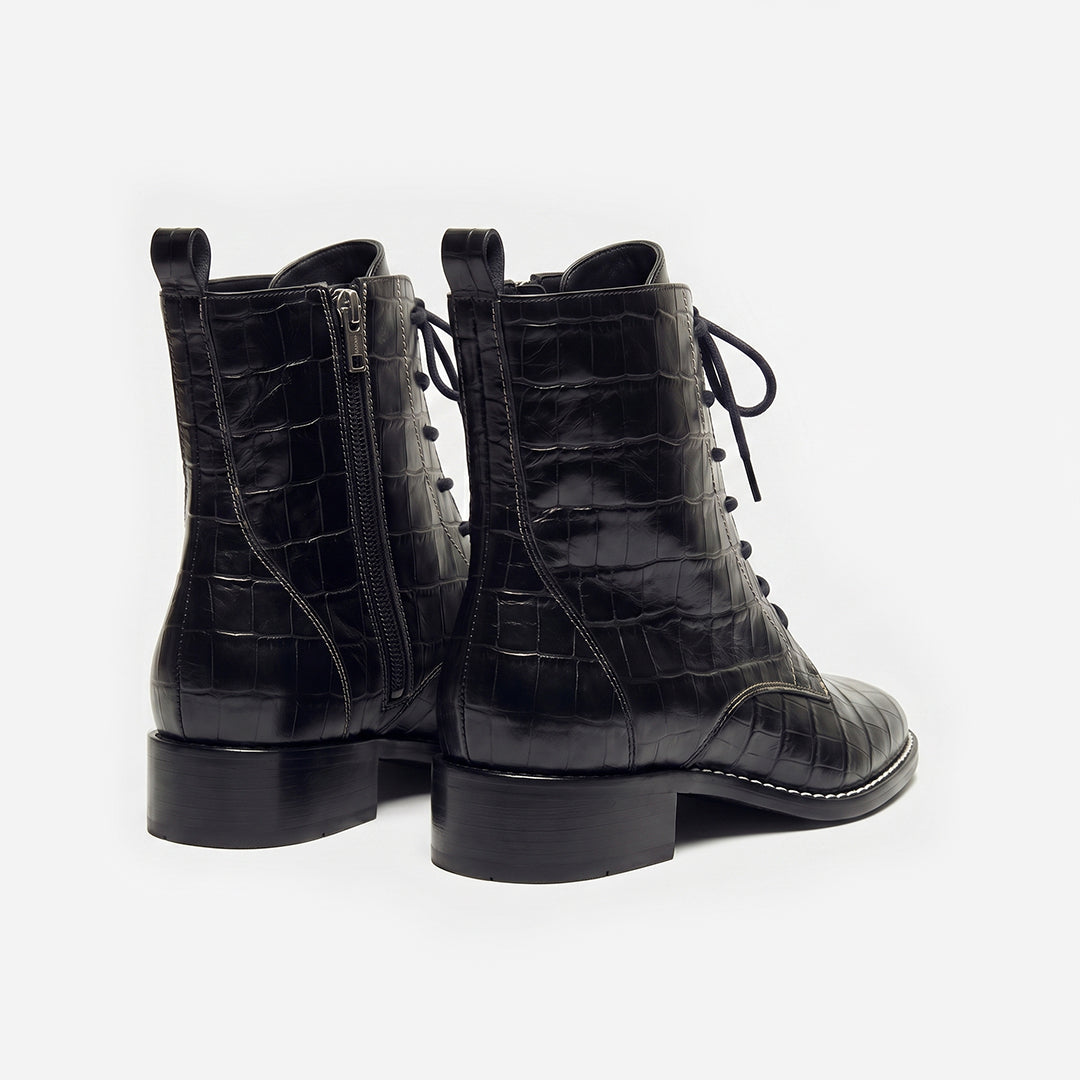 Bota Firenze Croco Black
