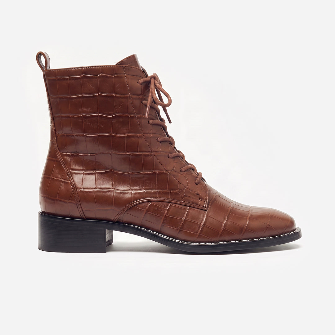 Bota Firenze Croco Brown