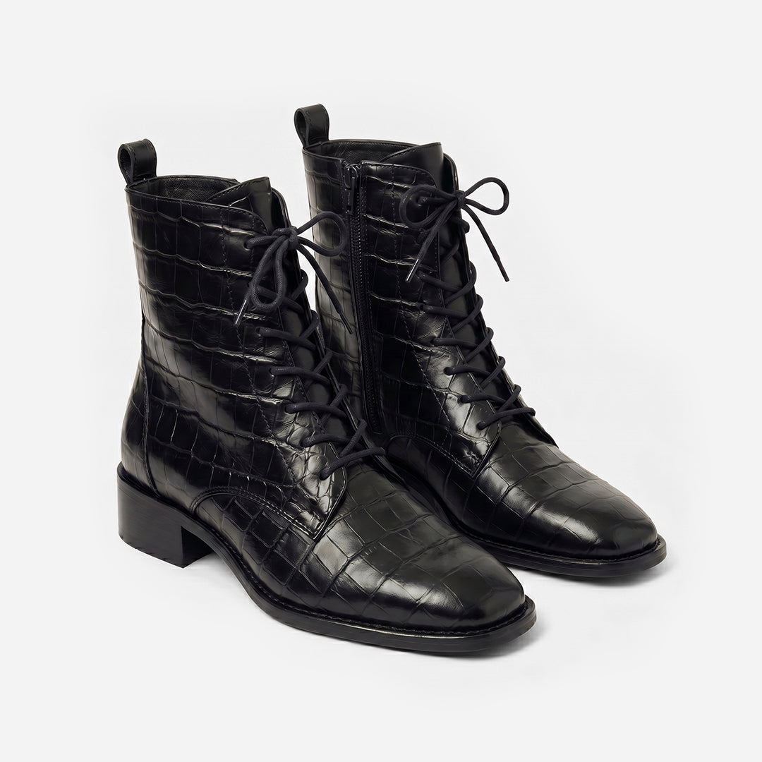 Bota Firenze Croco Black