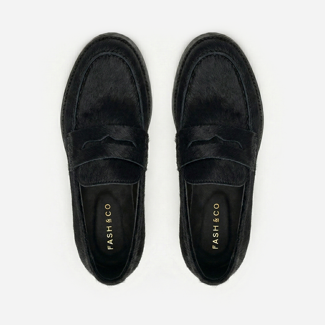 Loafer Penny Couro Pelo Black