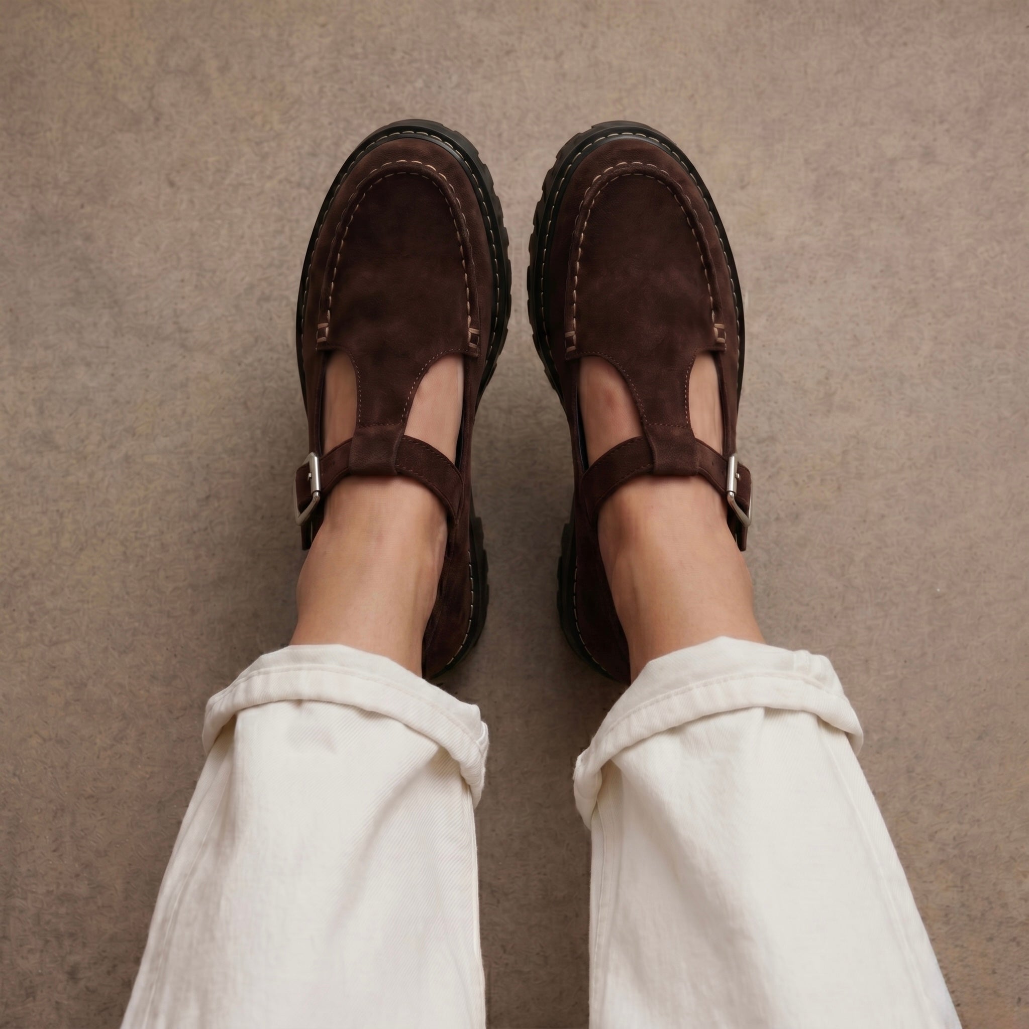 Sapato Mary Jane Brown