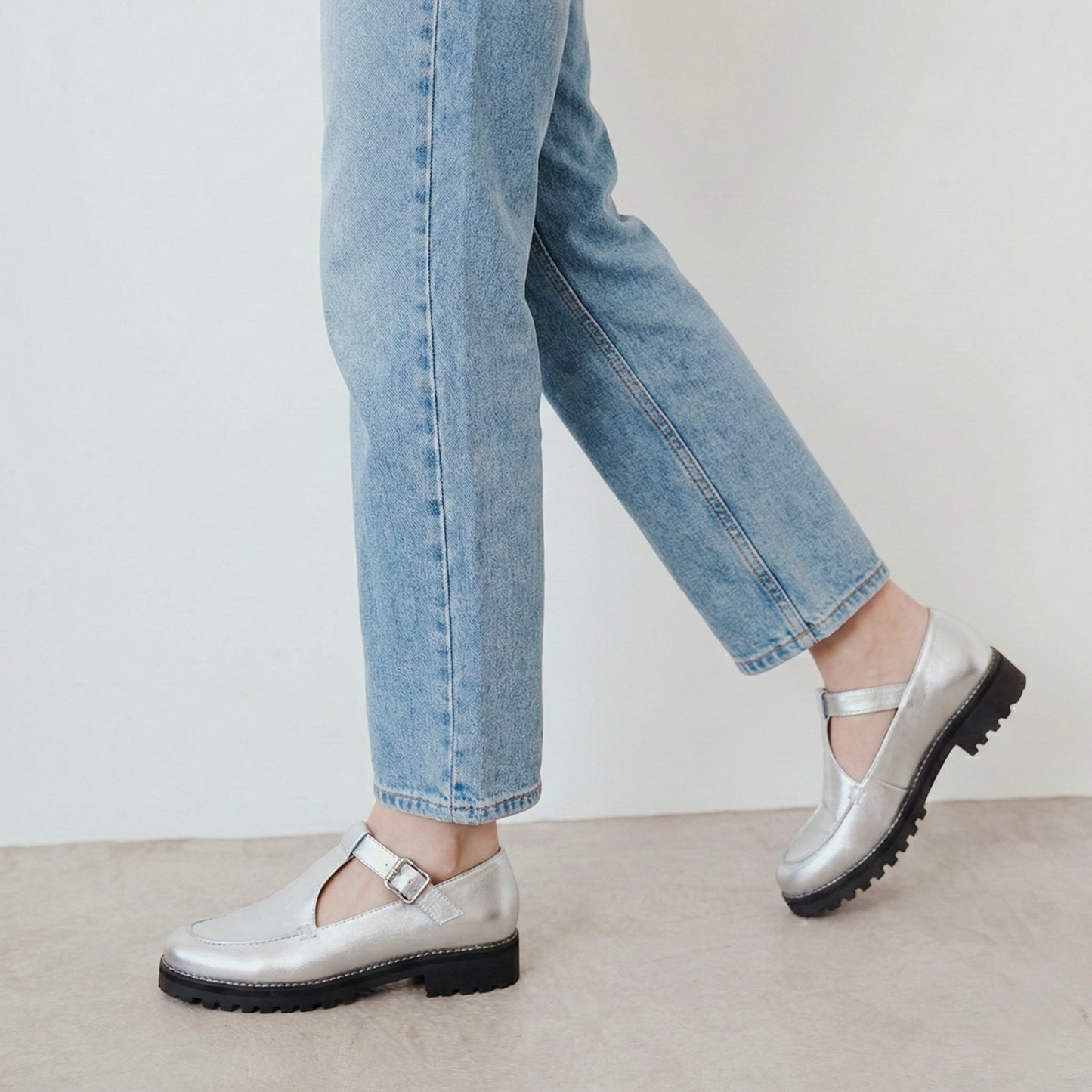 Sapato Mary Jane Silver