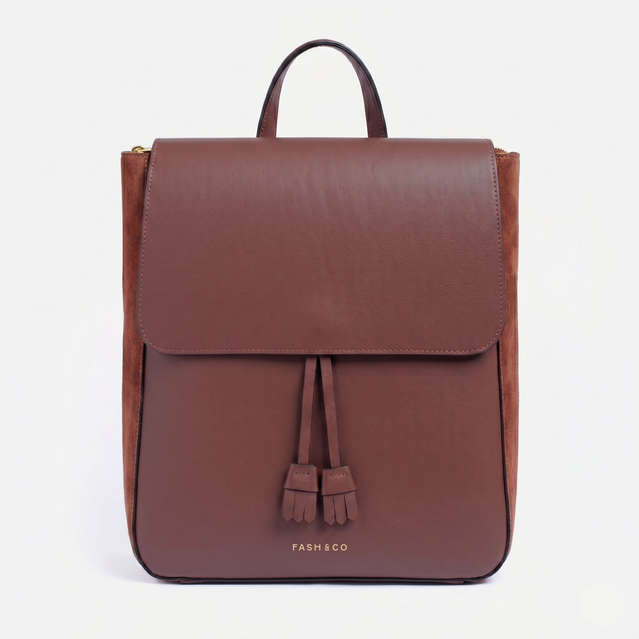 Mochila Grande de Couro Manhattan Coffee