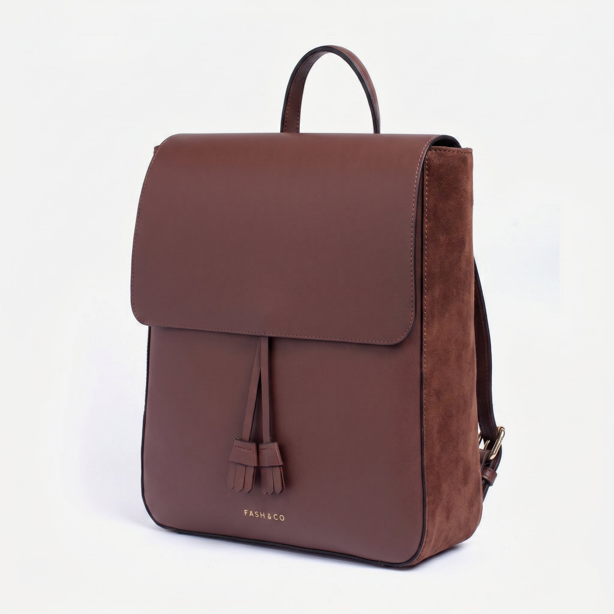 Mochila Grande de Couro Manhattan Coffee