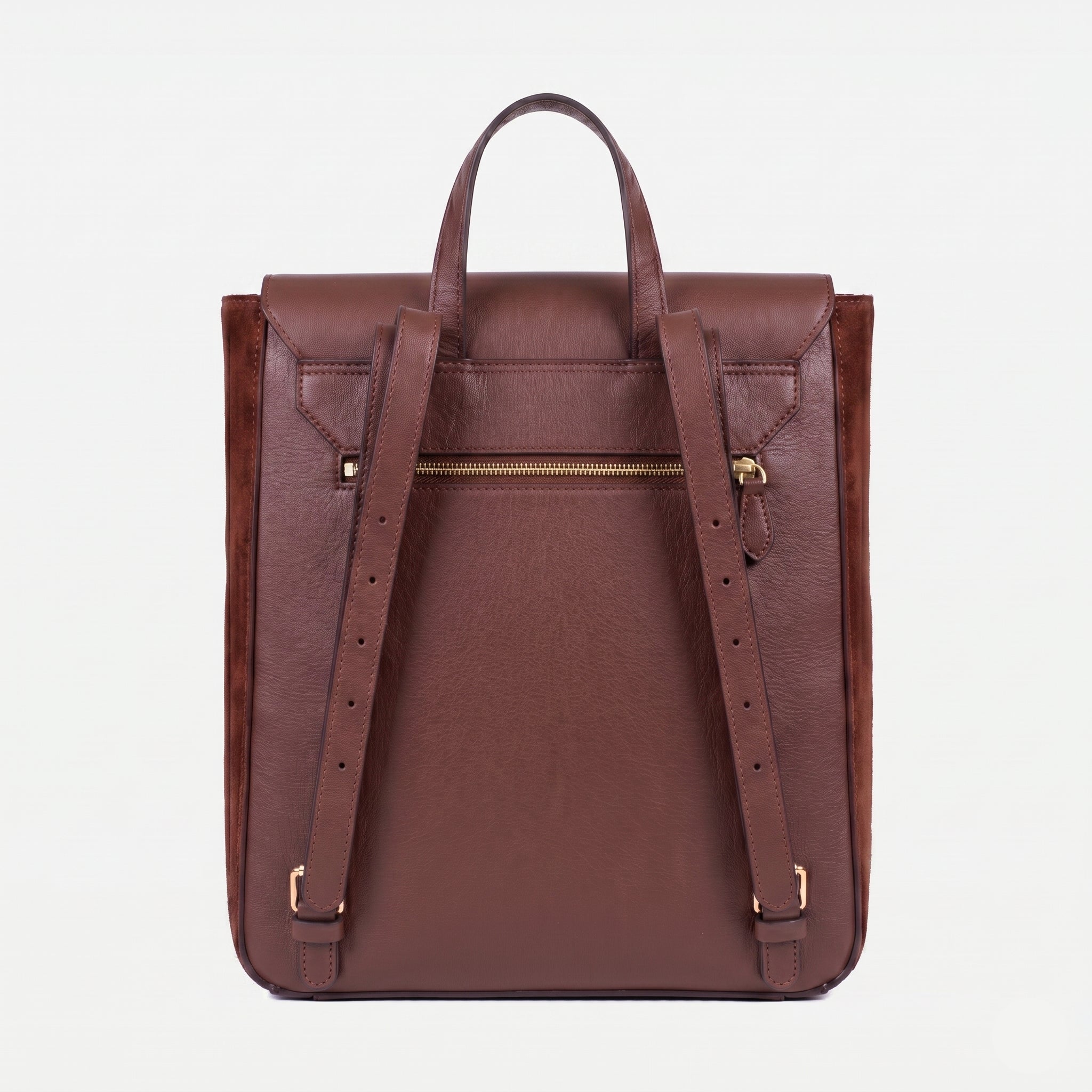 Mochila Grande de Couro Manhattan Coffee