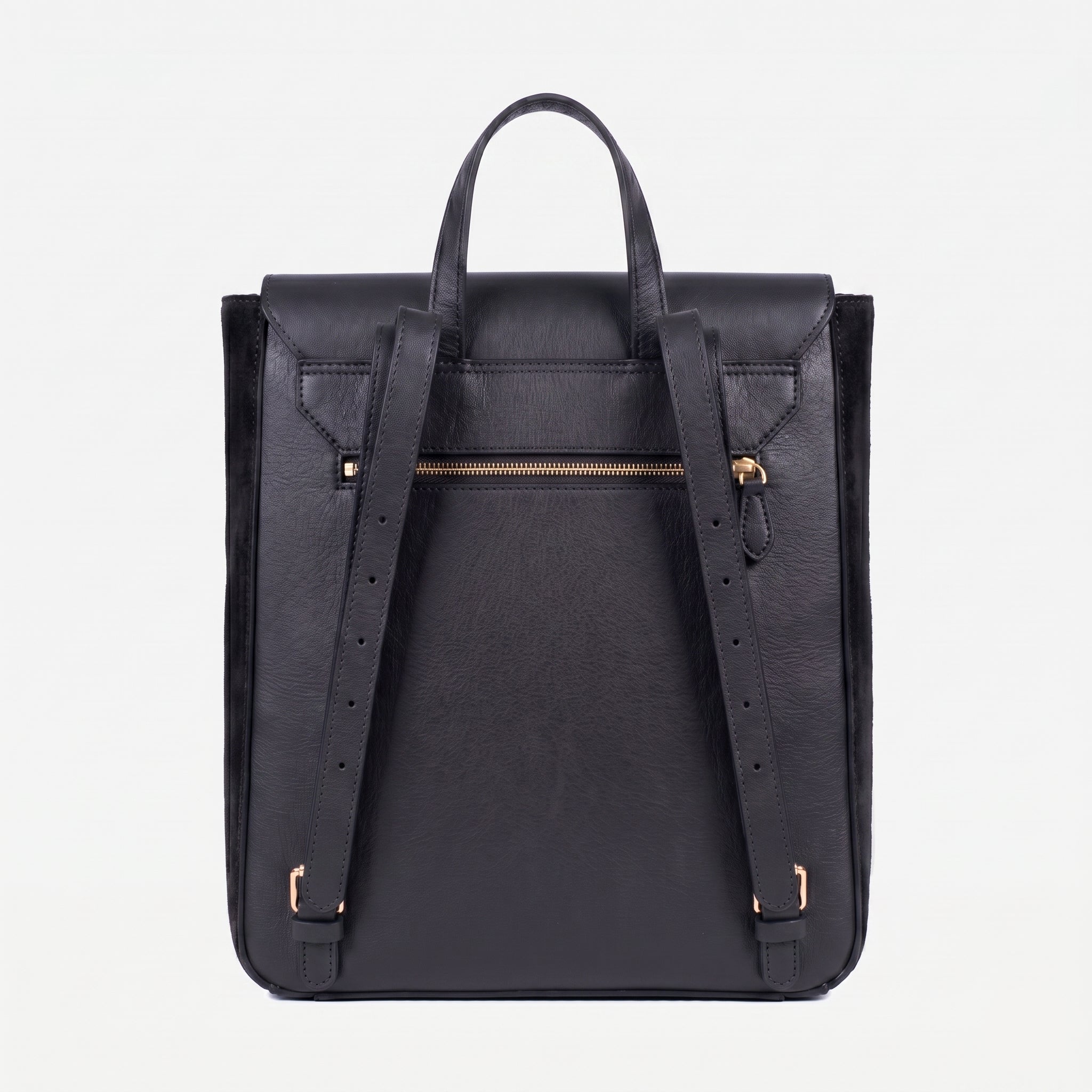 Mochila Grande de Couro Manhattan Black
