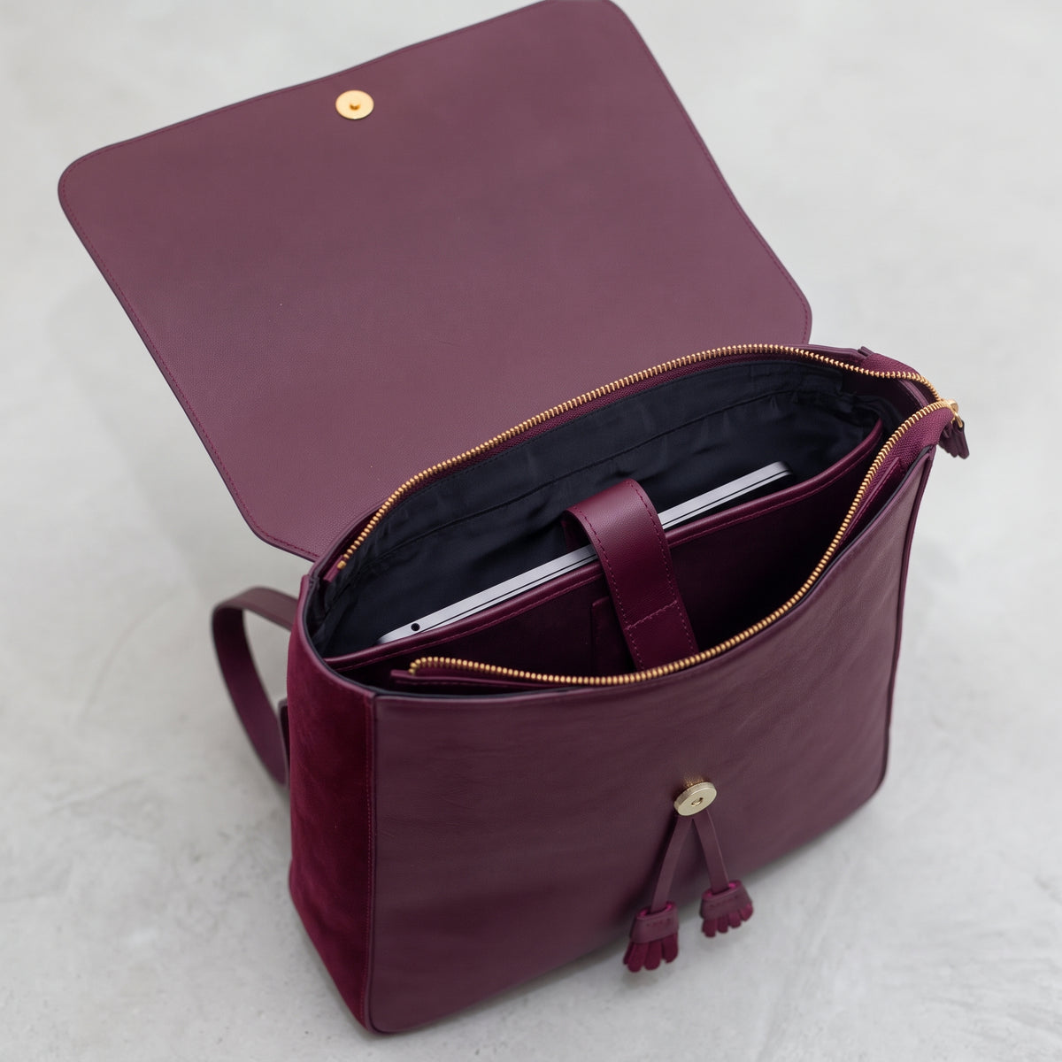 Mochila Grande de Couro Manhattan Wine